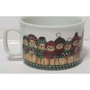 Vintage Lucy And Me Bears In Sweaters Coffee Mug 1980 Enesco Soup Bowl Cup